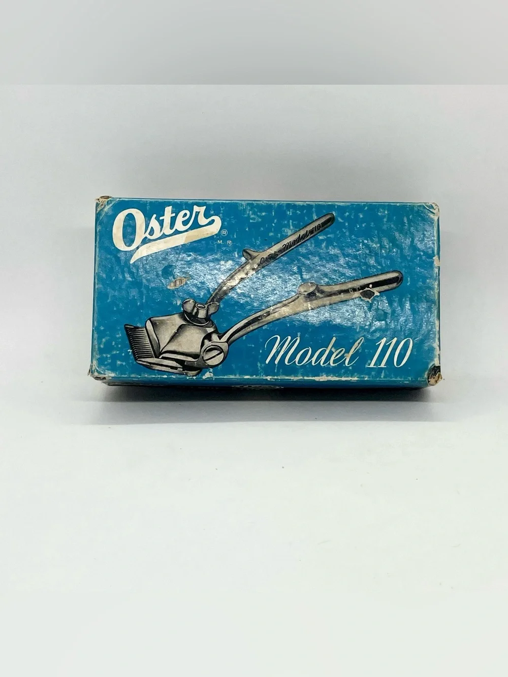 Vintage Oster Model 110 Manual Hand Hair Clippers Chrome with Original Box USA